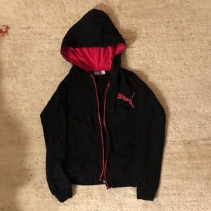 Puma black zippered hoodie